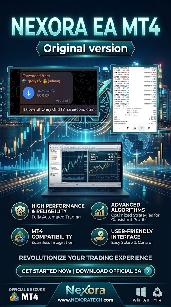 Nexora EA MT4 Original Trading Interface and Settings