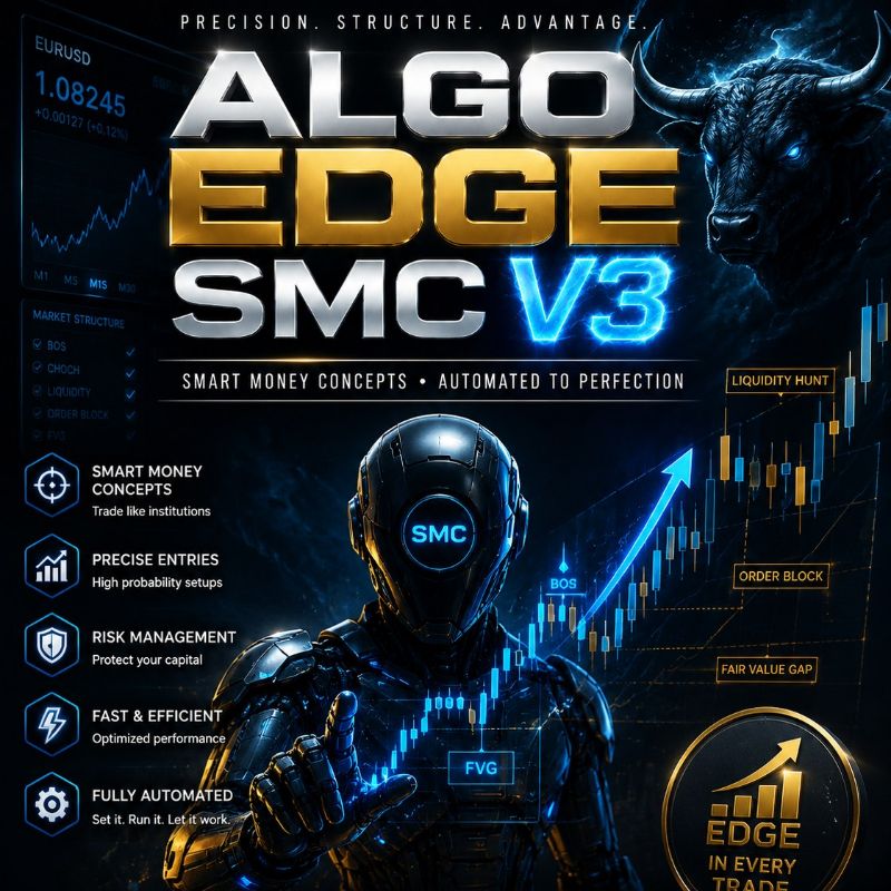 Algo Edge SMC V3 MT5 Trading Interface and Settings