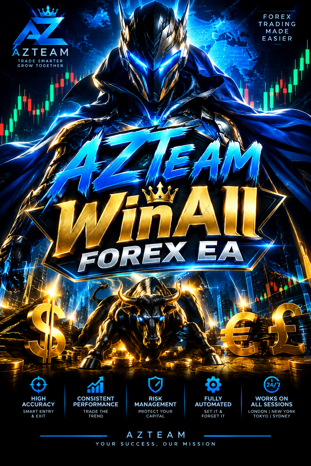 AZ Team WinAll EA Trading Interface and Settings