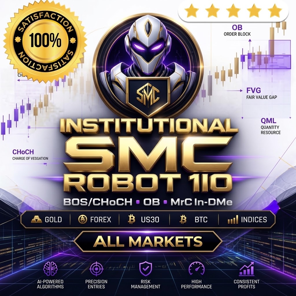 Institutional SMC Robot V1.9 MT5 Chart and Logic